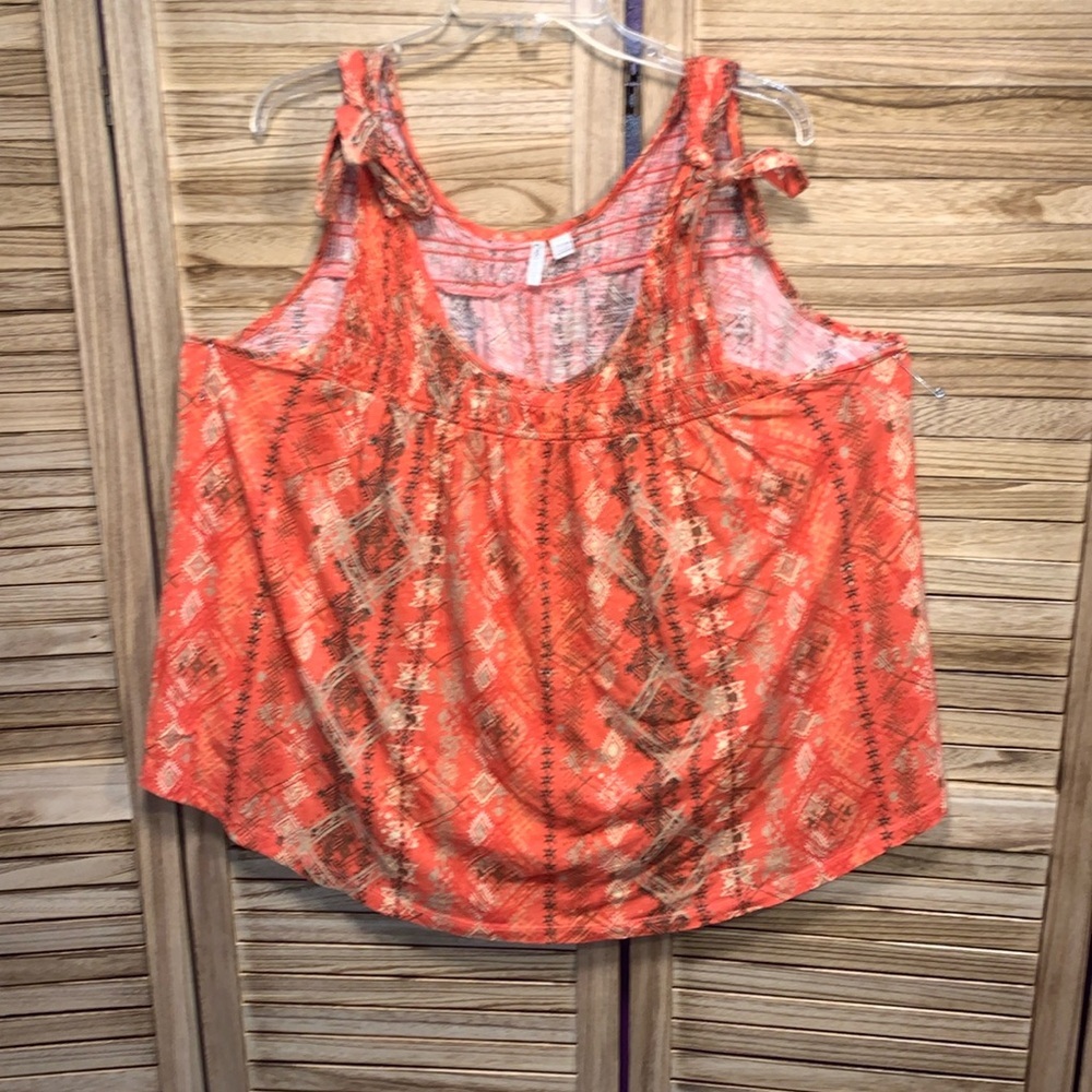 Cato Tank Top Orange V Neck Plus Size 22 24w